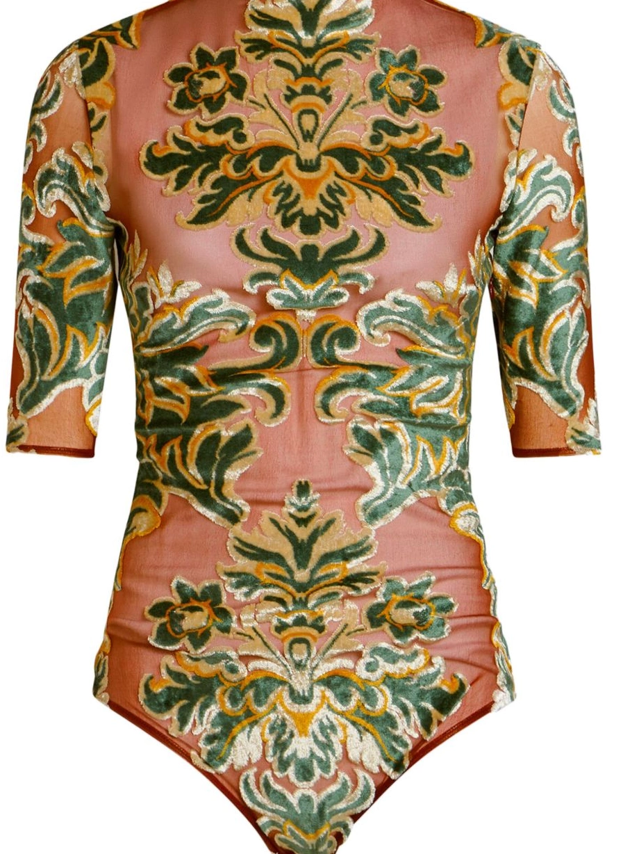 bodysuit patterned-jacquard Women tulle ETRO 0502